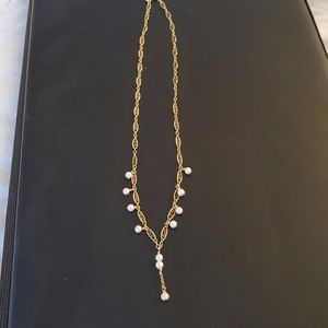 14K Gold and Pearl Drops Necklace